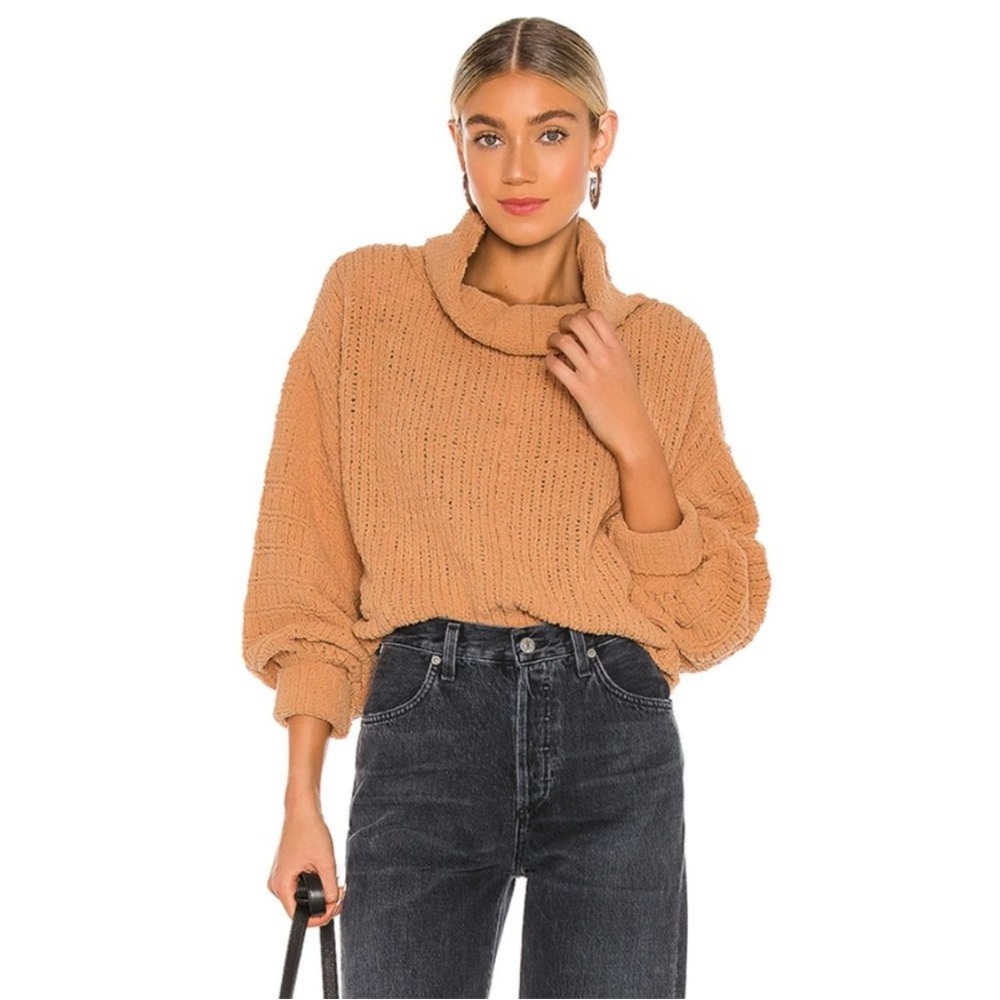 Free People Be Yours Pullover Cowl Turtleneck Sweater Size Medium